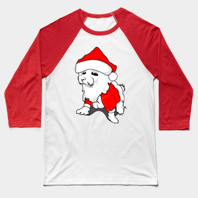 cute poodle love christmas Baseball T-Shirt by osvaldoport76